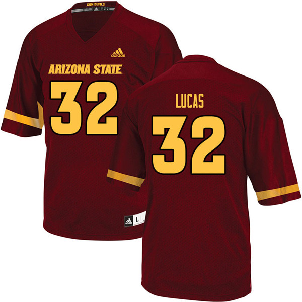 Men #32 Paul Lucas Arizona State Sun Devils College Football Jerseys Sale-Maroon